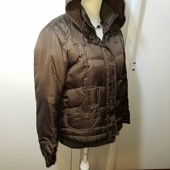 DKNY Active Petite Puffer Jacket w/ Hood - Picture 3 of 8